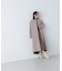 フォルムノーカラーロングコート　24AW