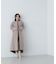 フォルムノーカラーロングコート　24AW
