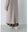 フォルムノーカラーロングコート　24AW