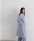フォルムノーカラーロングコート　24AW