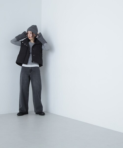 極美品✨ナチュラルビューティーベーシック 2wayショートダウン 黒