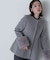 フェイクファースリーブペプラムコート　24AW