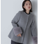 フェイクファースリーブペプラムコート　24AW