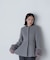 フェイクファースリーブペプラムコート　24AW