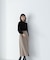 プリーツチュールスリーブニット　24AW