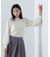 プリーツチュールスリーブニット　24AW
