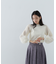 プリーツチュールスリーブニット　24AW