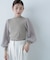 プリーツチュールスリーブニット　24AW