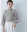 プリーツチュールスリーブニット　24AW