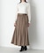 ピーチタッチサテンフレアスカート