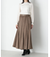 ピーチタッチサテンフレアスカート