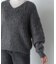 ＜起毛ニットシリーズ＞Ｖネックプルオーバー　24AW