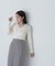 Vネックラメラインリブニット　24AW