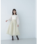 チュールプリーツスリーブニット
