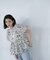 フラワーオパールペプラムブラウス