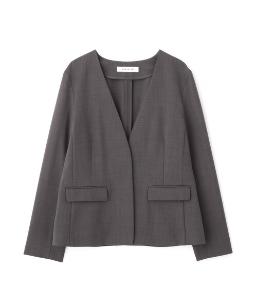 リネンライク SETUP ノーカラージャケット|ナチュラルビューティー リネンライク SETUP ノーカラージャケット|ナチュラルビューティー