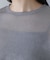 クロップドシアーニットTシャツ