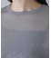 クロップドシアーニットTシャツ