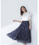 フラワーシフォンフレアスカート