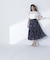 フラワーシフォンフレアスカート
