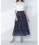 フラワーシフォンフレアスカート