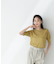 クルーネックシアーリブニット