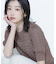 透かしケーブルニット