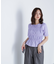 シャーリングペプラムカットソー半袖
