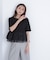 シフォンドッキングペプラムカットソー