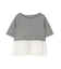 シフォンドッキングペプラムカットソー