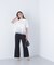 シフォンドッキングペプラムカットソー