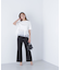 シフォンドッキングペプラムカットソー