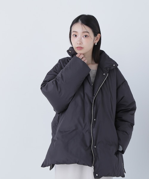 3度着用　シームレスミドルダウン ブラック M シームレスミドルダウン｜ナチュラルビューティーベーシックの通販