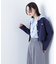 エンブレムボタンニットジャケット