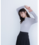 ハイネックラメリブニット