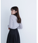 ハイネックラメリブニット