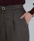 シャークスキン SETUPストレートテーパードパンツ