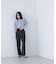 シャークスキン SETUPストレートテーパードパンツ