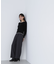 フェイクレザーベルテッドワイドパンツ