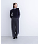フェイクレザーベルテッドワイドパンツ