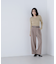 フェイクレザーベルテッドワイドパンツ