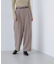 フェイクレザーベルテッドワイドパンツ