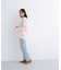 Vネックシャギー接結コーディガン