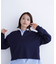 クロップドポロカラートップス