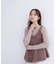 ヘアリーペプラムキャミセットニット