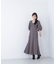 ドット刺繍タフタワンピース