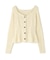 柄編みペプラムニットカーディガン