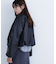 フェイクレザーギャザーブルゾン