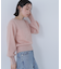 パールボタンヘアリーニット