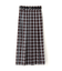 ベルテッドチェックプリーツスカート
